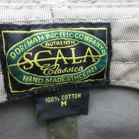 Retro Dorfman Pacific Company Scala Classica Fedora Style Safari Hat Beige M 142 - Picture 2 of 8